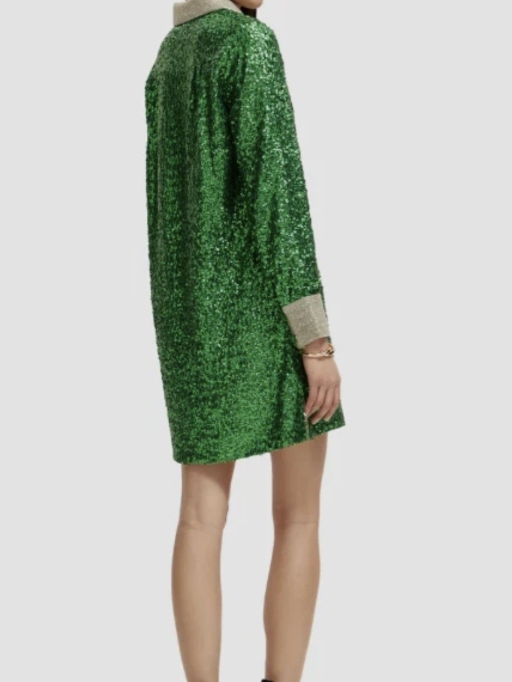Scotch & Soda Green Sequin Mini Dress